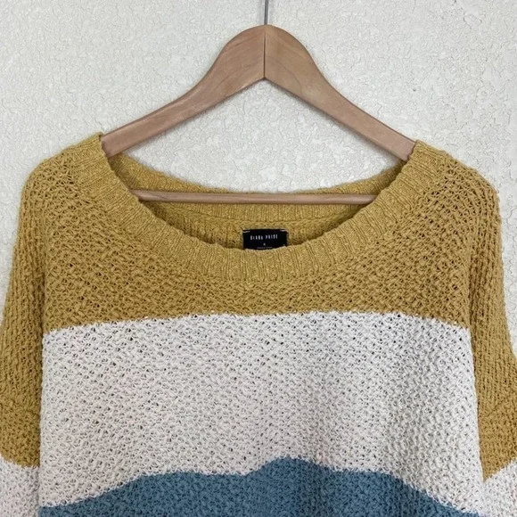 Blank Paige Oversized Striped Sweater Womens Small Muted Multicolor Colorblock - Picture 6 of 10
